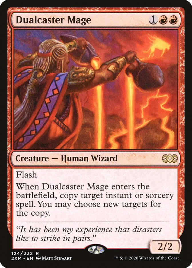 2020 Double Masters Dualcaster Mage #124 rare card image