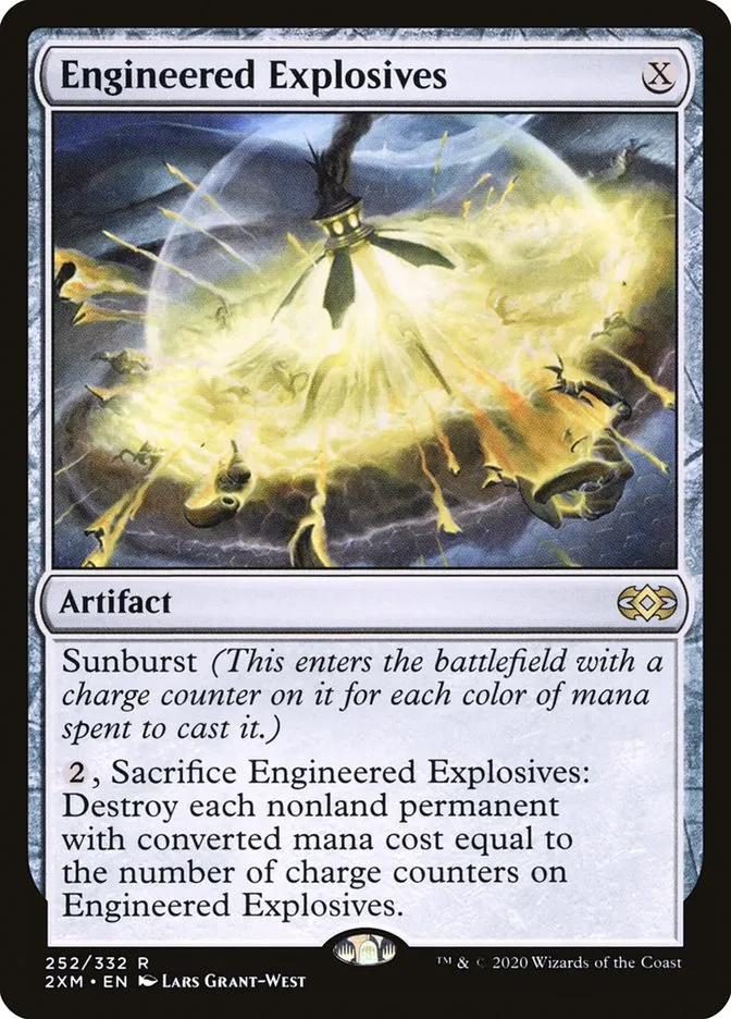 2020 Double Masters Engineered Explosives rare #252 rare card image