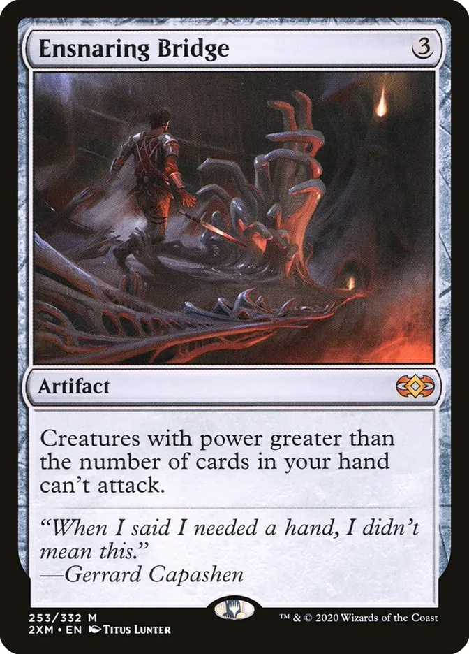 2020 Double Masters Ensnaring Bridge mythic #253 mythic card image