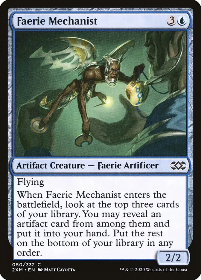 2020 Double Masters Faerie Mechanist #50 common card image