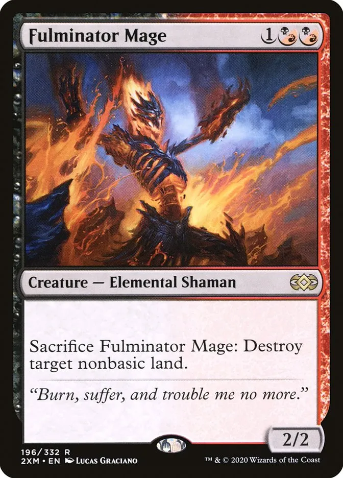 2020 Double Masters Fulminator Mage rare #196 rare card image