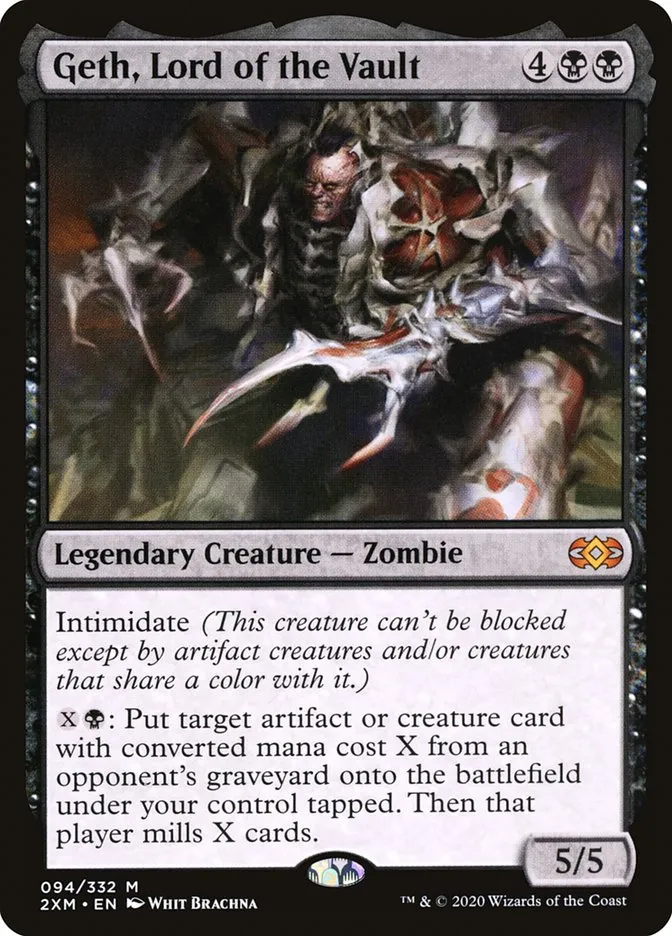 2020 Double Masters Geth, Lord of the Vault #94 mythic card image