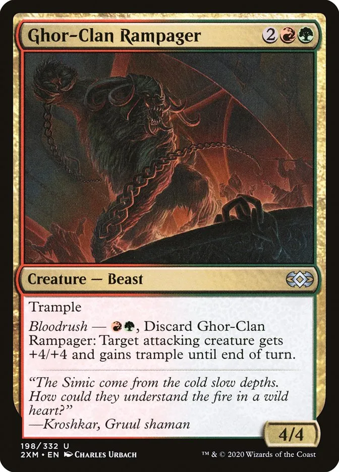 2020 Double Masters Ghor-Clan Rampager #198 uncommon card image