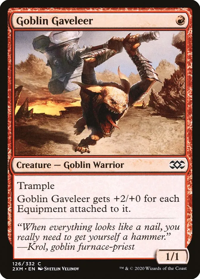 2020 Double Masters Goblin Gaveleer common #126 common card image