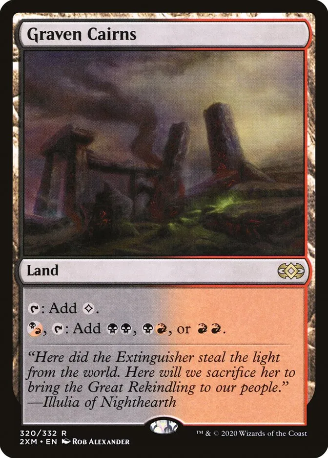2020 Double Masters Graven Cairns [Foil] rare #320 rare card image