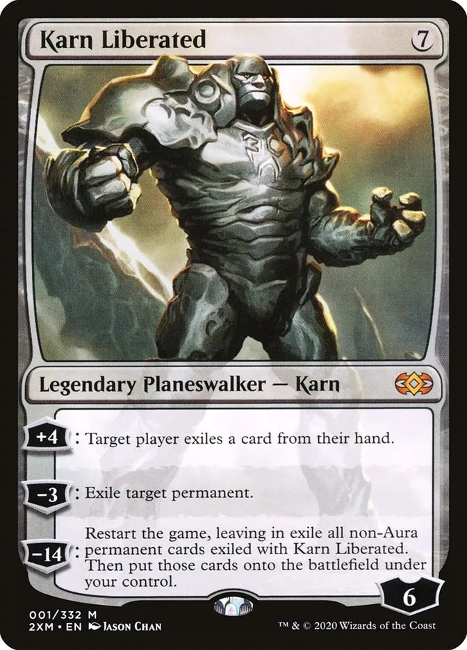 2020 Double Masters Karn Liberated mythic #1 mythic card image