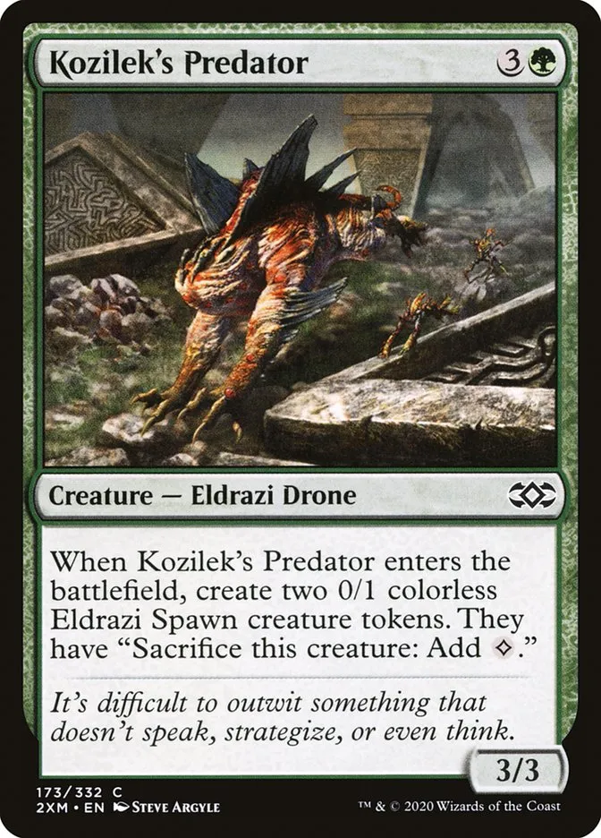 2020 Double Masters Kozilek's Predator #173 common card image