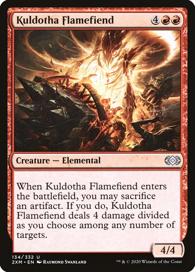 2020 Double Masters Kuldotha Flamefiend uncommon #134 uncommon card image