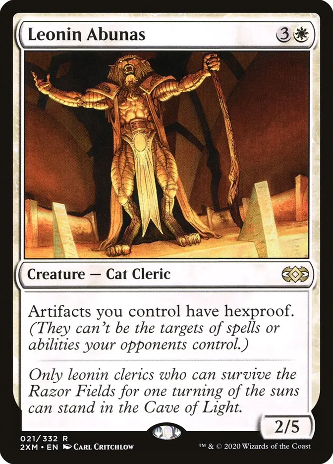 2020 Double Masters Leonin Abunas #21 rare card image