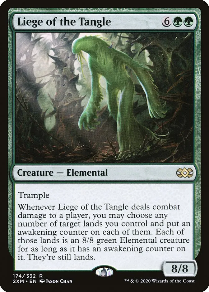 2020 Double Masters Liege of the Tangle #174 rare card image