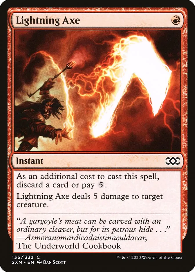 2020 Double Masters Lightning Axe common #135 common card image