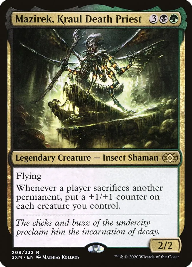 2020 Double Masters Mazirek, Kraul Death Priest #209 rare card image