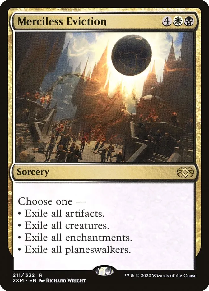 2020 Double Masters Merciless Eviction #211 rare card image