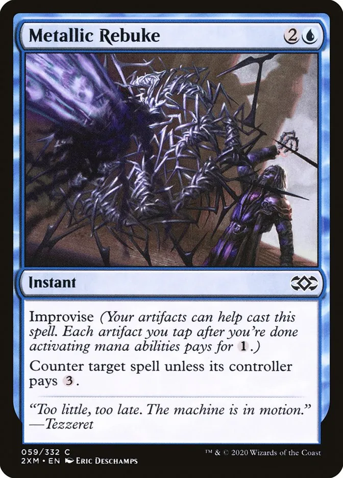2020 Double Masters Metallic Rebuke common #59 common card image