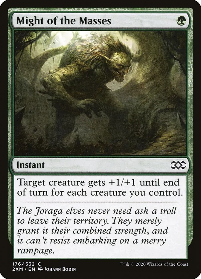 2020 Double Masters Might of the Masses #176 common card image