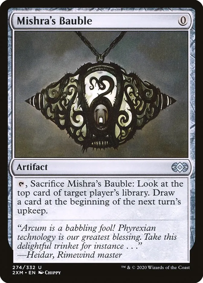 2020 Double Masters Mishra's Bauble #274 uncommon card image