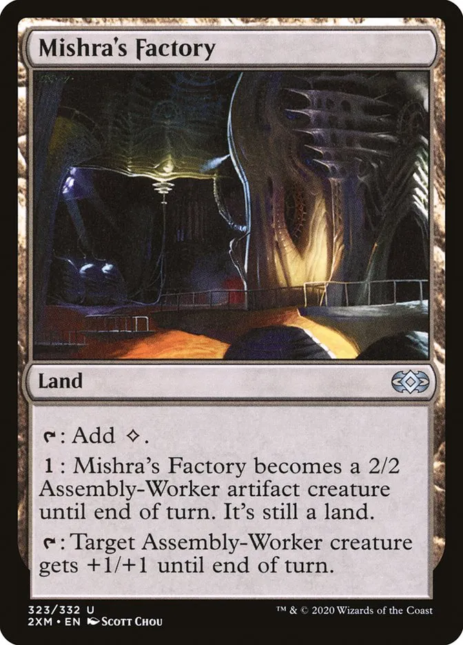 2020 Double Masters Mishra's Factory #323 uncommon card image