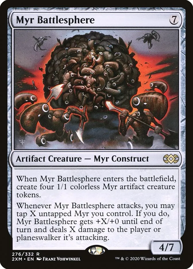 2020 Double Masters Myr Battlesphere #276 rare card image