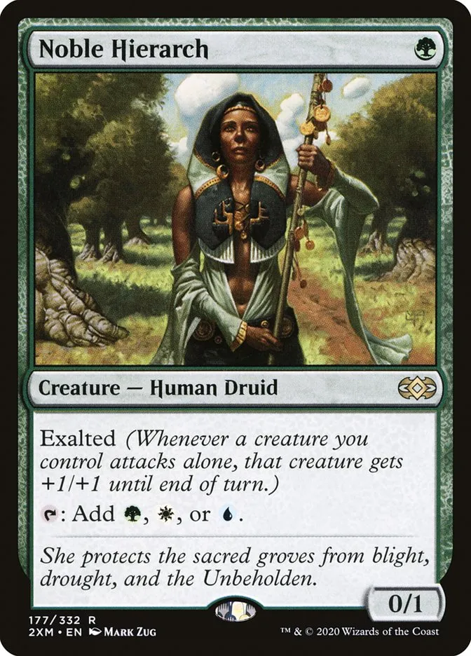 2020 Double Masters Noble Hierarch [Foil] rare #177 rare card image