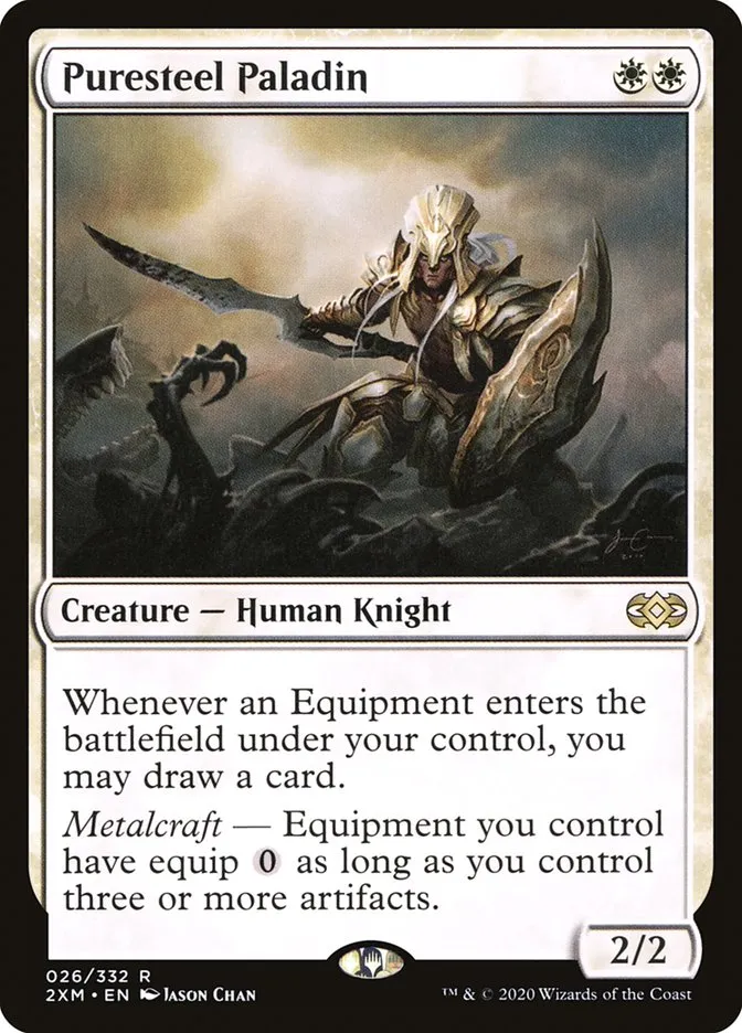 2020 Double Masters Puresteel Paladin #26 rare card image