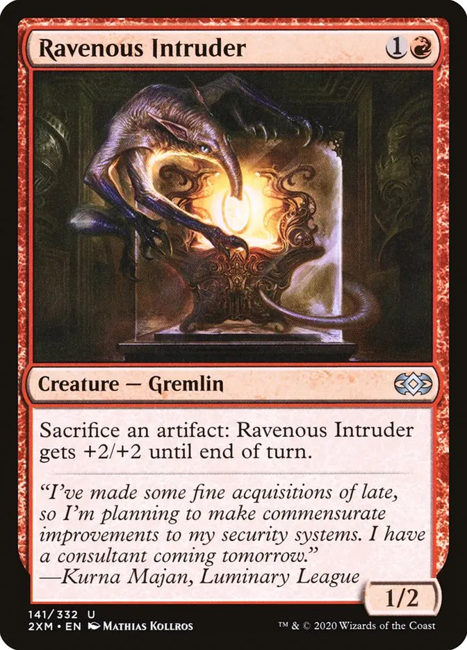 2020 Double Masters Ravenous Intruder #141 uncommon card image