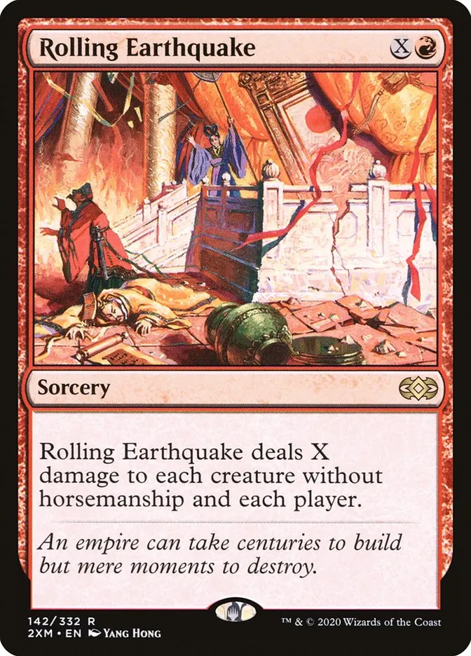 2020 Double Masters Rolling Earthquake rare #142 rare card image
