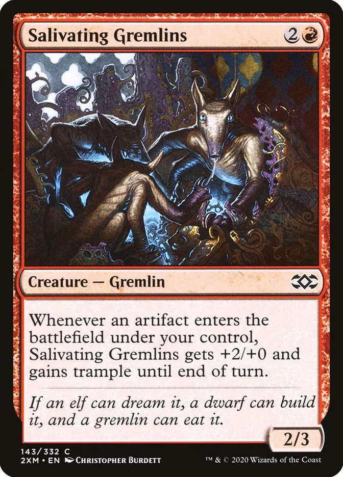 2020 Double Masters Salivating Gremlins common #143 common card image