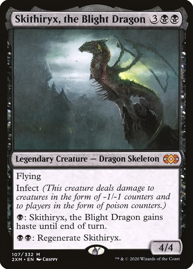 2020 Double Masters Skithiryx, the Blight Dragon #107 mythic card image