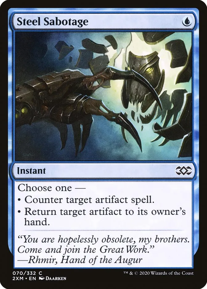 2020 Double Masters Steel Sabotage #70 common card image
