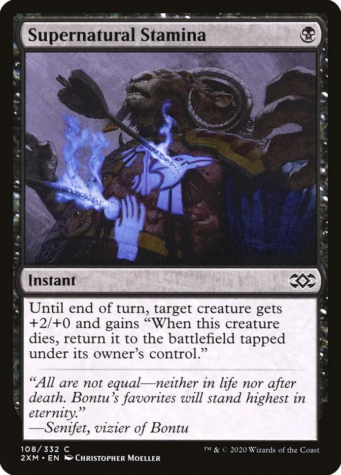 2020 Double Masters Supernatural Stamina common #108 common card image