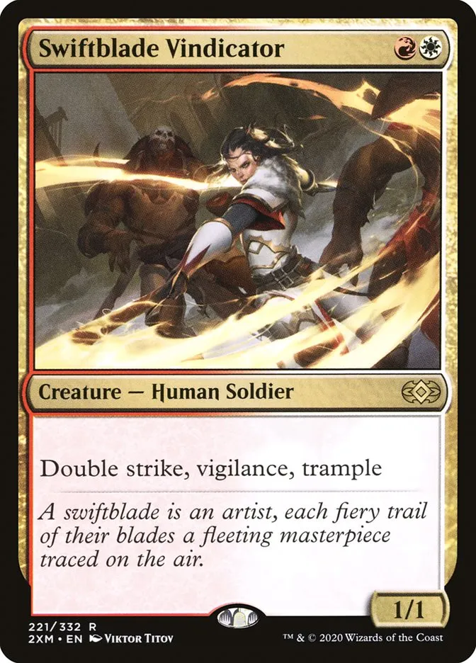 2020 Double Masters Swiftblade Vindicator rare #221 rare card image