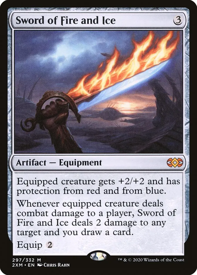 2020 Double Masters Sword of Fire and Ice #297 mythic card image