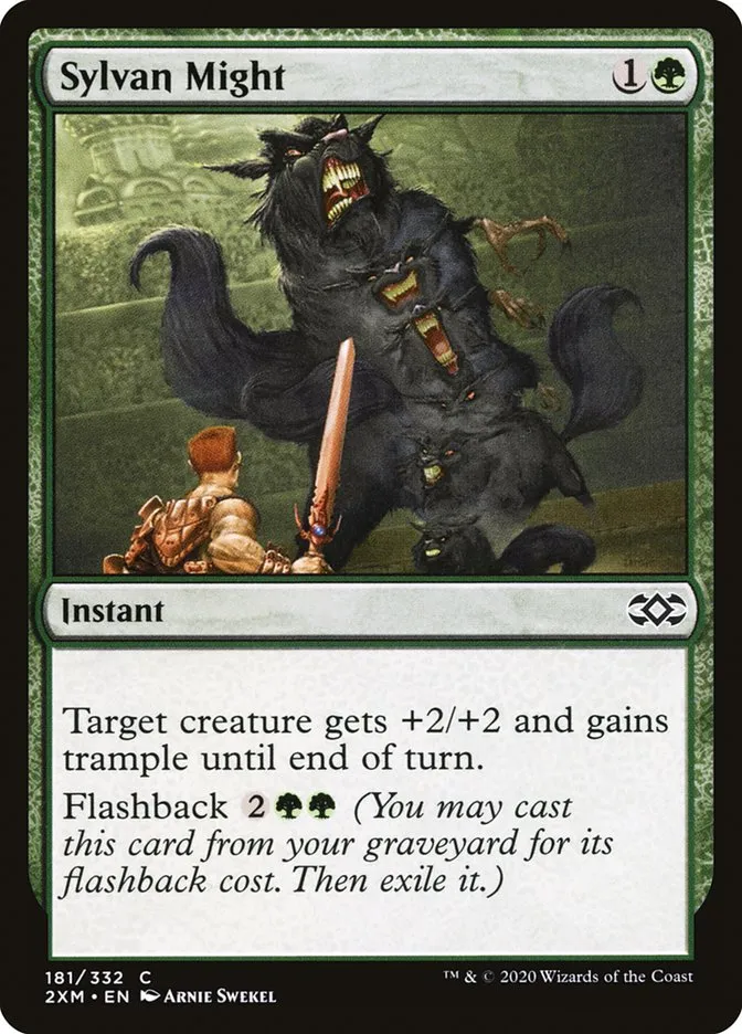 2020 Double Masters Sylvan Might common #181 common card image