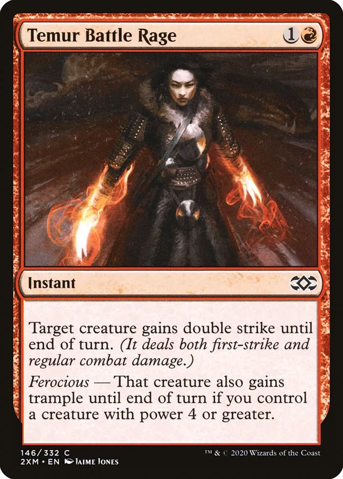 2020 Double Masters Temur Battle Rage common #146 common card image