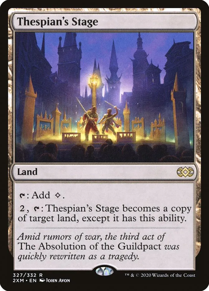 2020 Double Masters Thespian's Stage [Foil] rare #327 rare card image