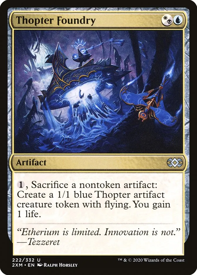 2020 Double Masters Thopter Foundry uncommon #222 uncommon card image