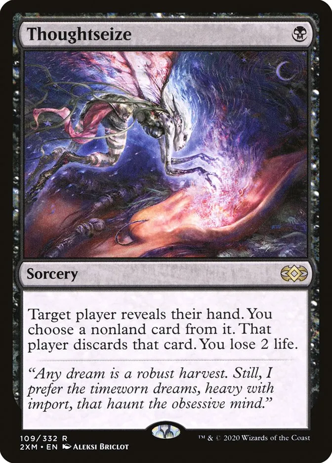2020 Double Masters Thoughtseize rare #109 rare card image