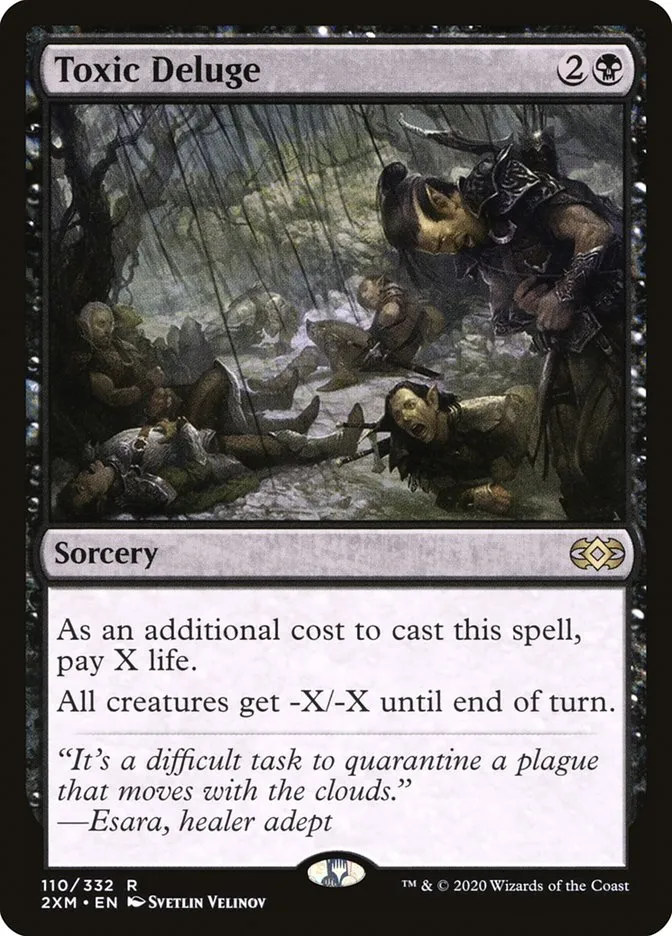 2020 Double Masters Toxic Deluge #110 rare card image
