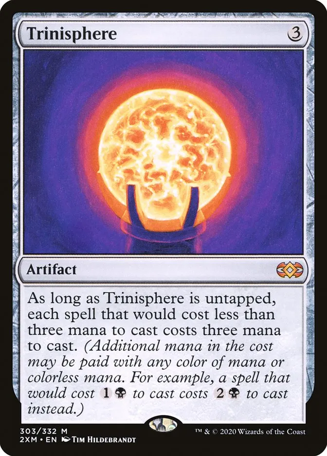 2020 Double Masters Trinisphere #303 mythic card image