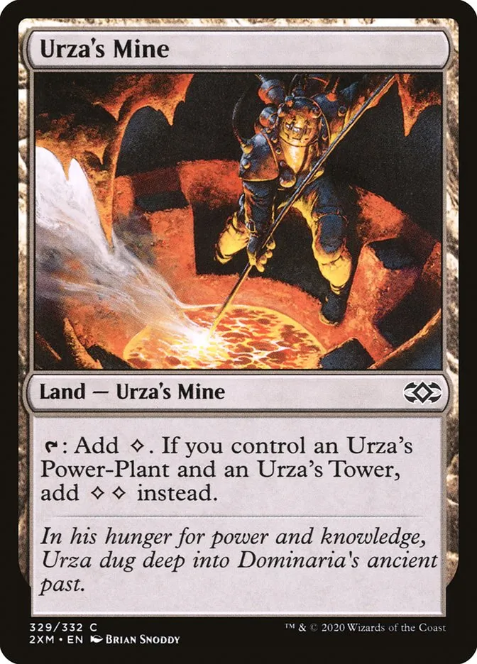 2020 Double Masters Urza's Mine [Foil] common #329 common card image