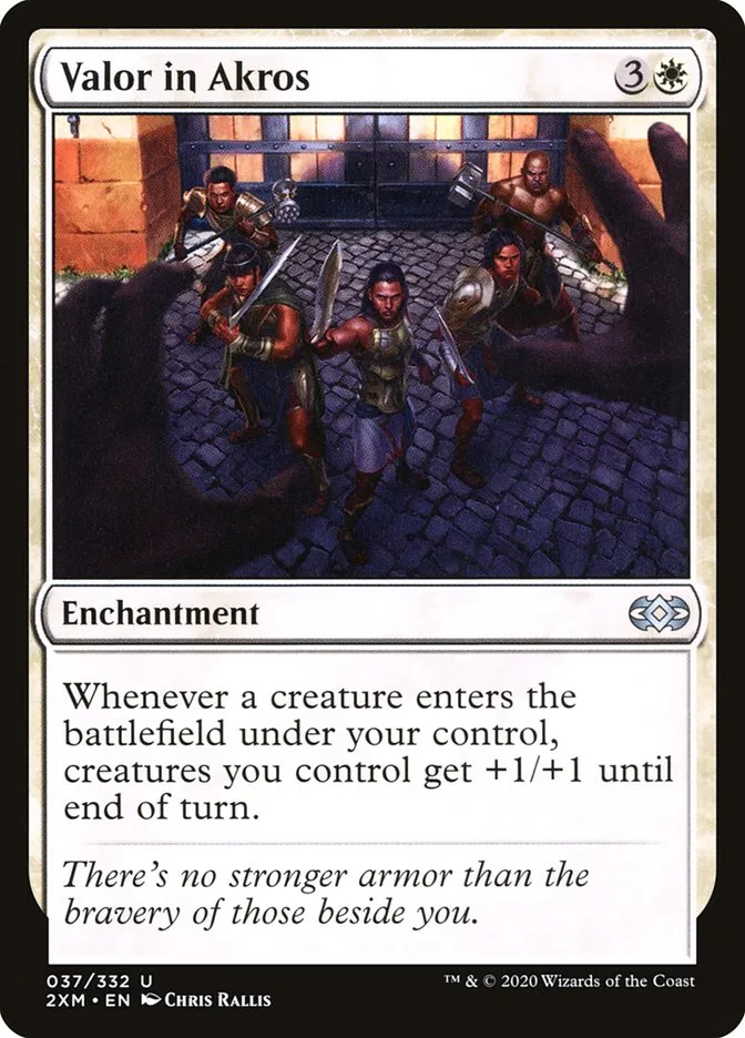 2020 Double Masters Valor in Akros uncommon #37 uncommon card image