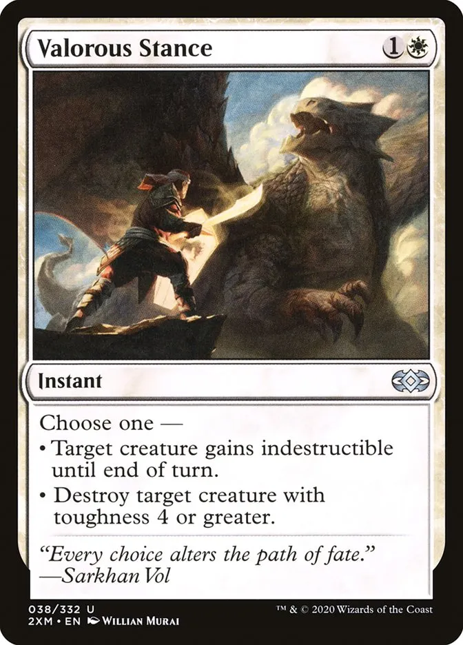 2020 Double Masters Valorous Stance uncommon #38 uncommon card image