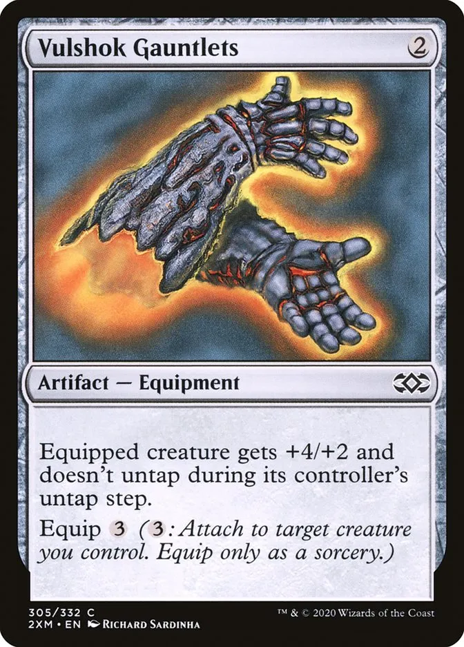 2020 Double Masters Vulshok Gauntlets common #305 common card image