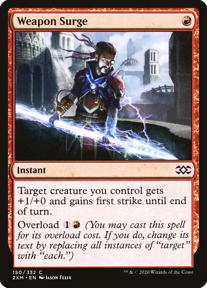 2020 Double Masters Weapon Surge common #150 common card image