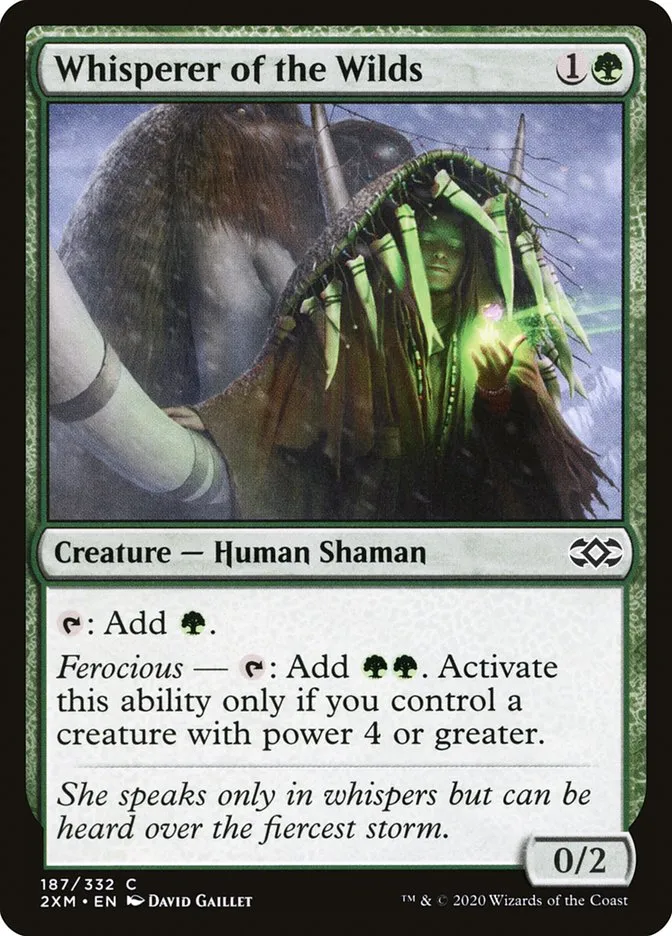 2020 Double Masters Whisperer of the Wilds #187 common card image