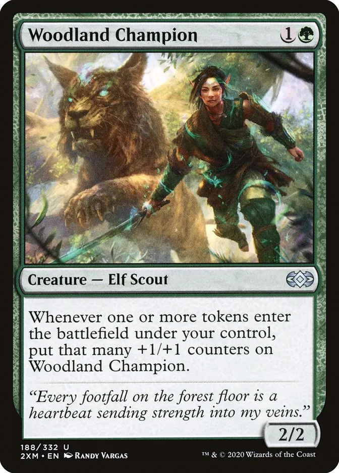 2020 Double Masters Woodland Champion #188 uncommon card image