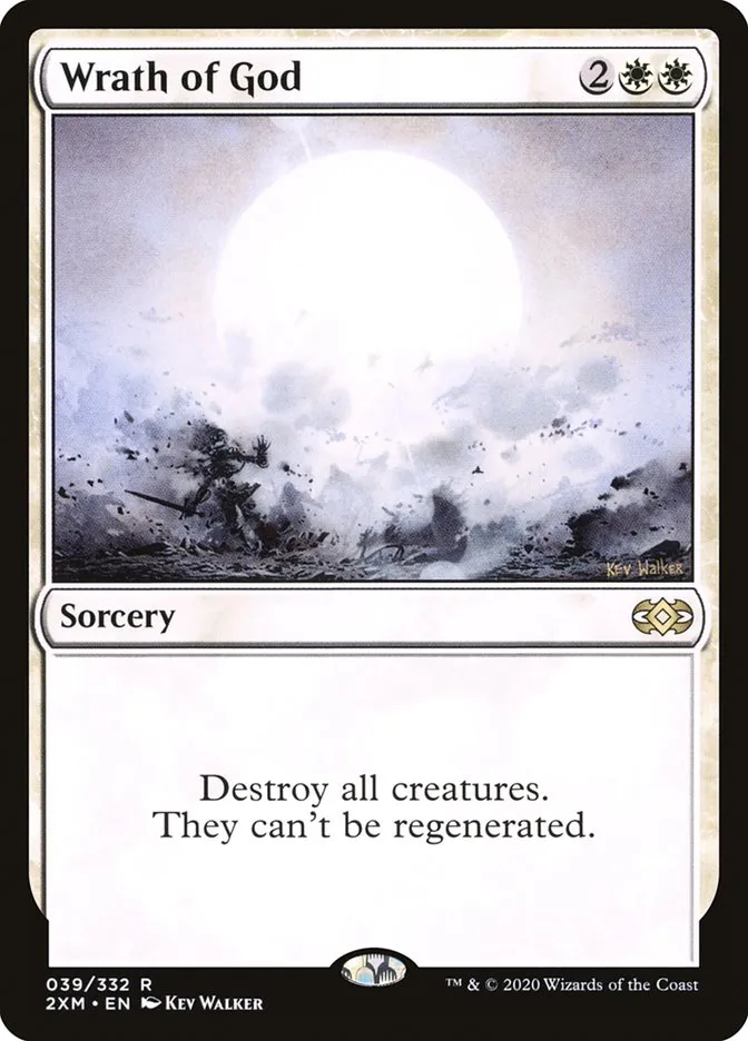 2020 Double Masters Wrath of God [Foil] rare #39 rare card image