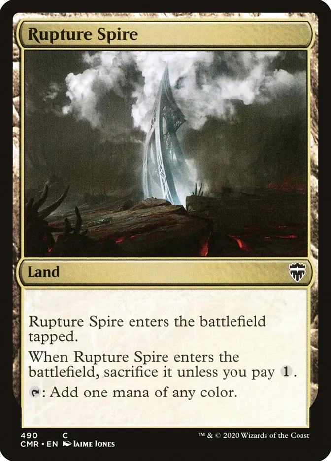 2020 Commander Legends Rupture Spire [Foil] common #490 common card image