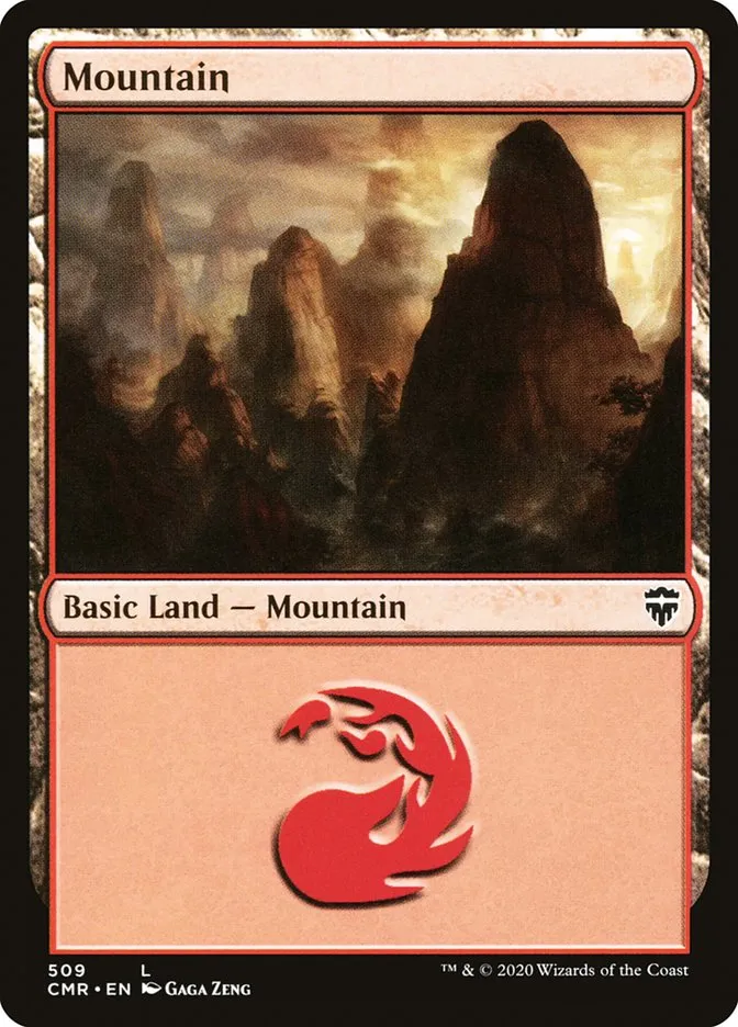 2020 Commander Legends Mountain common #509 common card image