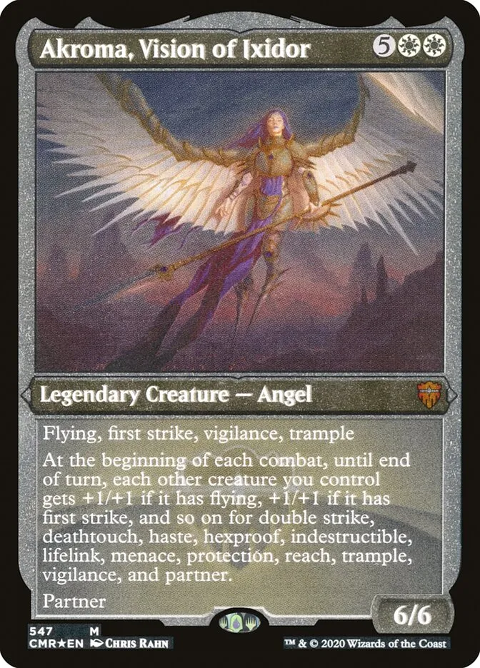 2020 Commander Legends Akroma, Vision of Ixidor [Foil Etched] mythic #547 mythic card image